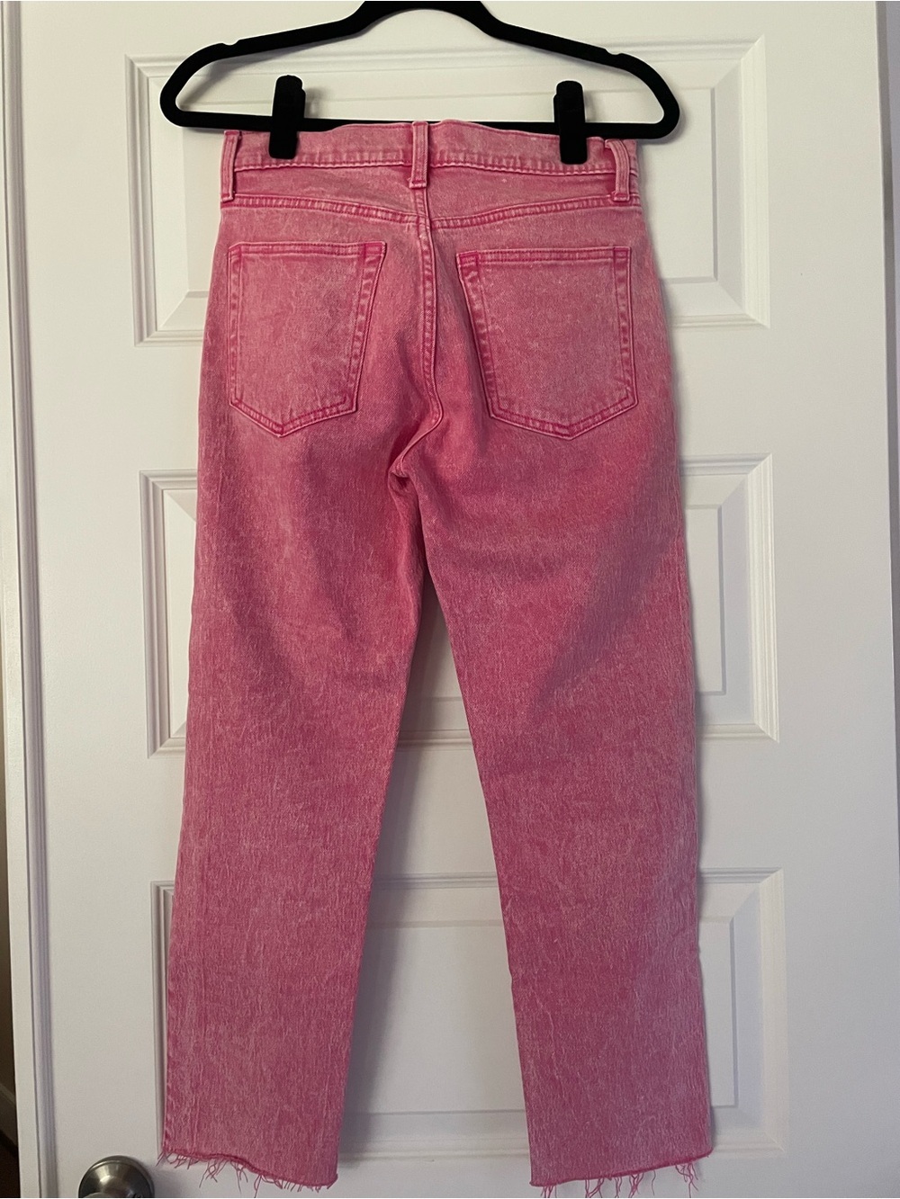 Gap Cheeky Pink High-Rise Straight Jeans, acid wash pink, 26P - Picture 3 of 6